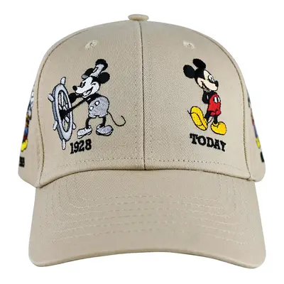 Disney Mickey Mouse Adult History Baseball Cap Khaki