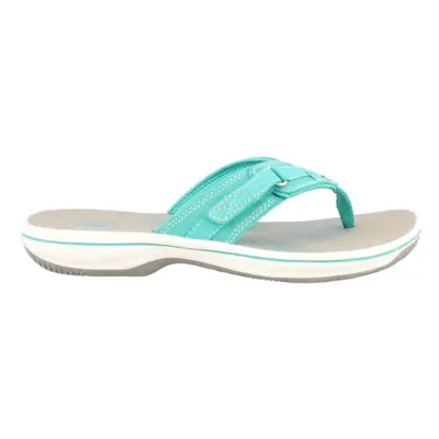 Clarks Women's Breeze Sea Flip-Flop New Turquoise Synthetic