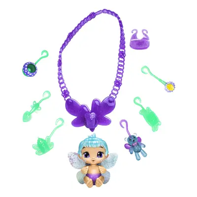 Baby Alive Glo Pixies Minis Carry n Care Necklace Lilac Pearl 3.75Inch Pixie Doll Toy with Doll 