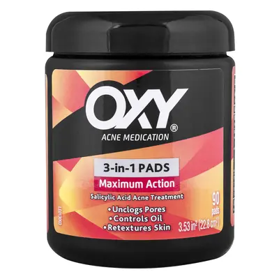 OXY Maximum Action 3-In-1 Treatment Pads ea (Pack of 2)