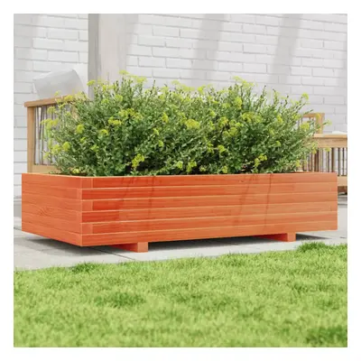 vidaXL Garden Planter Wax Brown 110x60x26.5 cm Solid Wood Pine