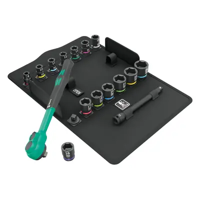 WERA - SB Zyklop Comfort Ratchet Set reversing Lever 3/8"" Drive Metric Pieces