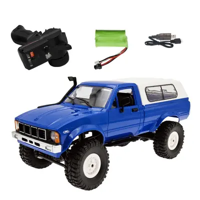 (C24 Blue) WPL C64-1 RC CAR 4WD Climbing Car Off Road Vehicle 1/16 2.4G Full Scale C64 Pickup Tr