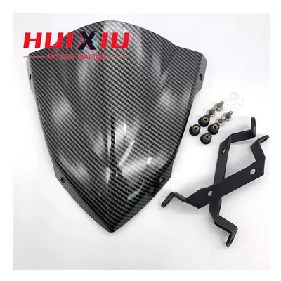 (carbon fibre) Motorcycle Front Sports WindScreen Windshield Wind Deflector Viser Visor