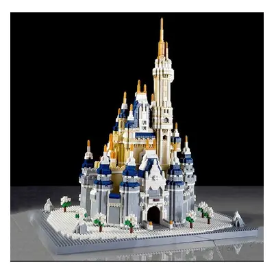 8189 World Architecture Snow Castle Palace Tower Winter Tree 3D Mini Diamond Blocks Bricks Build