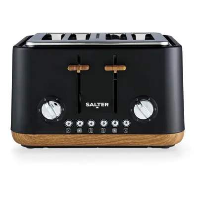 Salter EK5823BLK Toronto 4-Slice Toaster ? Wide Slots, Browning Levels, Removable Crumb Tray, De