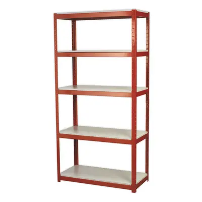 Warehouse Racking Unit with MDF Shelves - 500kg Per Shelf - Steel Frame