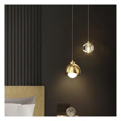 (gold, white light) Modern Bedside Crystal Chandelier Gold Black Long Line Double Led Chandelier