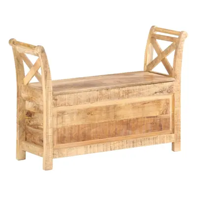 vidaXL Solid Mango Wood Hall Bench 103x33x72cm Storage Bench Trestle Chair