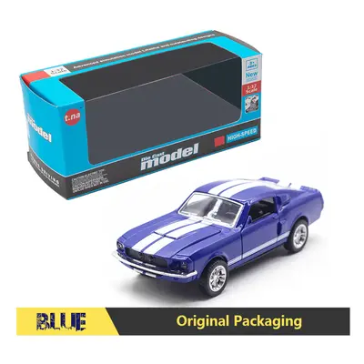 (BlueVB) 1:32 Alloy Diecast Mustang GT Classic Vintage Car Model Pull Back Car Miniature Vehicle