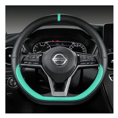 (GREEN) Car Steering Wheel Cover For Nissan X-Trail Qashqai March Serena Micra