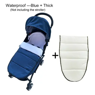 (Waterproof blue X) Universal Baby Strolle Accessories Footmuff Warm Sleepsacks Pram Waterproof 