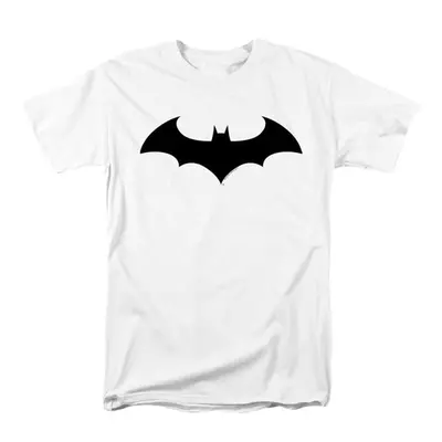 Batman 854795-2xlarge Hush Logo Mens T-Shirt, White - 2XL