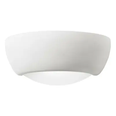 Dimmable LED Wall Light Unglazed Ceramic Semi Dome Lounge Lamp Lighting Fitting