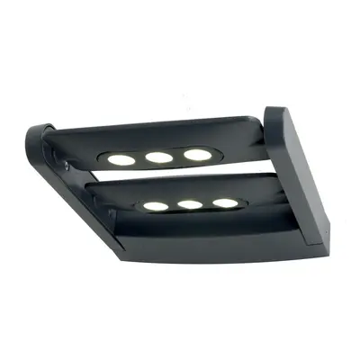 Outdoor IP65 Bulb Wall Light Graphite LED 18W