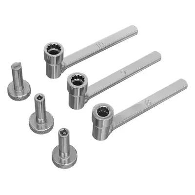 6 Piece Tappet Adjustment Tool Set - Three Interchangeable Wrenches & Shafts