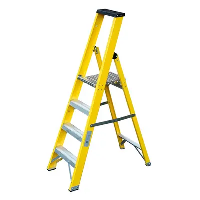 0.9m FIBREGLASS Platform Step Ladders Tread Professional Lightweight Steps