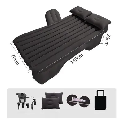 (black) Car Inflatable Mattress Flocking Inflatable Bed In-car Rear Exhaust Cushion Bed