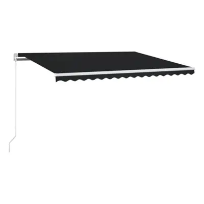 vidaXL Manual Retractable Awning 450x350 cm Anthracite Patio Shade Shelter