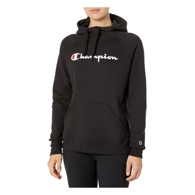 Champion womens Classic Script Logo Powerblend Fleece Hoodie Hooded