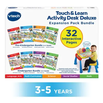 VTech Activity Desk 4-in-1 Kindergarten Expansion Pack Bundle for Age