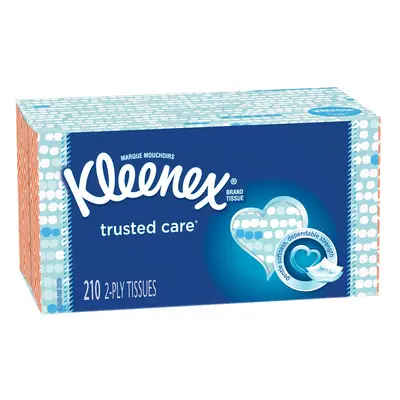 Kleenex Trusted Care Facial Tissues Flat Boxes Tissues per Box (3 Tissues Total)