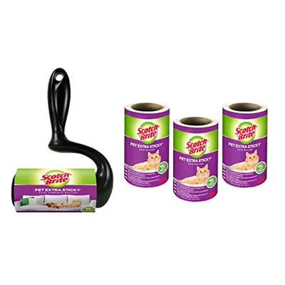 Scotch Brite Large surface Extra Sticky Hair Roller + Scotch-Brite Pet Extra Sticky Hair Roller 