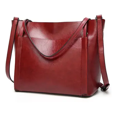 (dark red) Vintage Style Women's Handbag Elegant Leather Shoulder And Crossbody Bag