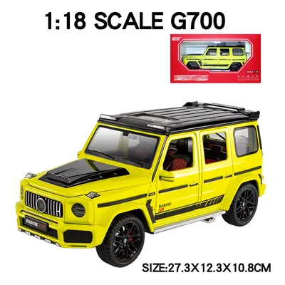 (Yellow box) Large 1:18 Benz G700 SUV Off-road Alloy Metal Model Car Diecast Vehicle Toy Model S