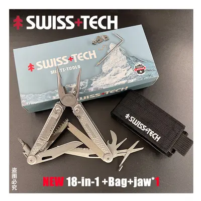 (New in Add Jaw) SwissTech Folding Multitool Pliers Multi-functional Combination Tool Pliers Fol