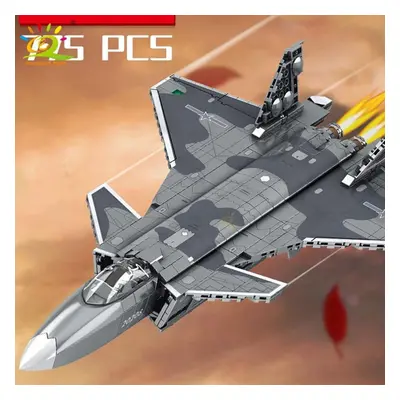 775pcs J-20 Attack Fighter Building Blocks Military Army City Weapon Plane Airplane Model Bricks