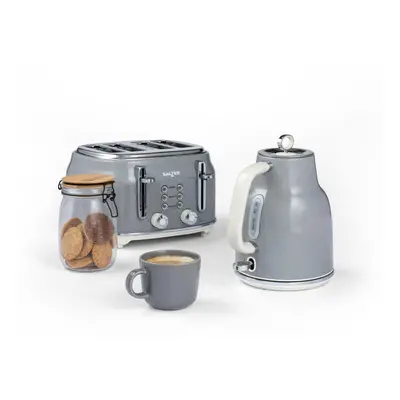 Salter COMBO-9191 Retro Kettle & Toaster Set ? 1.7L Fast Boil Kettle With Removable Limescale Fi