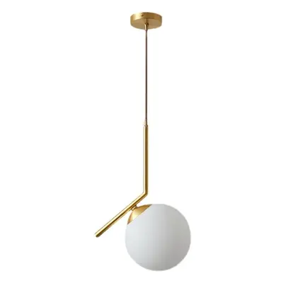 (gold, Ball diameter 20cm) Modern Led Glass Ball Pendant Light Lamps Black Silve Brass Nordic Ho