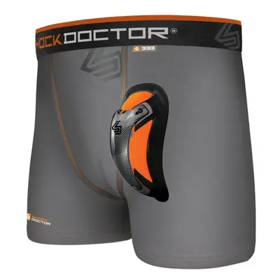 Shock Doctor Boys Ultra Pro Boxer Brief with Ultra Cup Grey Medium