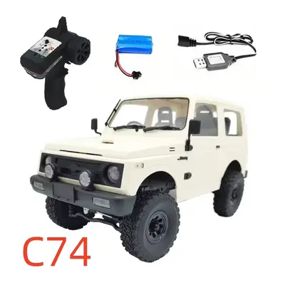 (C74) WPL C74/1 RC CAR Suzuki Jimny Full Scale 4WD 2.4G Remote Control Off Road Climbing Car For