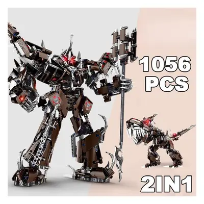 (as the picture) 1056pcs 2in1 Technical Armor Robot Mechanical Warrior Knight Building Blocks Ty