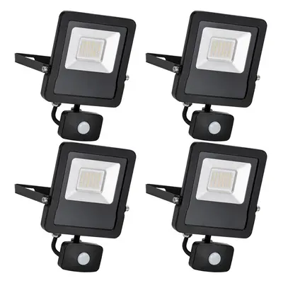 4 PACK Outdoor IP65 Automatic Floodlight - 30W Cool White LED - PIR Sensor