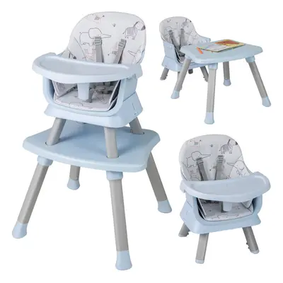 6-in-1 Baby High Chair Convertible Infant Feeding Chair-Gray