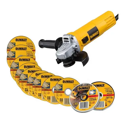 Dewalt DWE4117 240v Corded 950w Angle Grinder 125mm 5.5" + Thin Discs + Tin