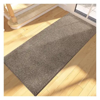 (60 x cm, Beige) Dirt Trapper Indoor Door Mat x cm, Machine Washable Entrance Rug, Dog Doormat, 