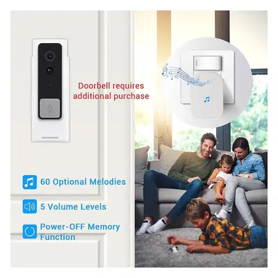 Doorbell,ring Doorbell Chime Wireless Door Bell Video Doorbell Prompt Voice Plug In