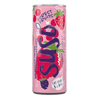 Suso Sparkling Forest Fruit Cans - 24x250ml