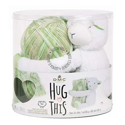 DMC Hug This Knitting Crochet Yarn Kit with Lamb Toy