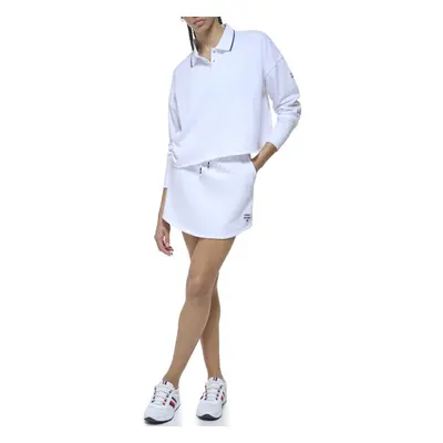 Tommy Hilfiger Women's Relaxed Fit Slightly Cropped Polo White