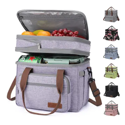 Maelstrom Lunch Bag Women 23L Insulated Lunch Box For Men Women Expandable Double Deck Lunch Coo