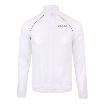 (White, M) Waterproof Cycling Jacket UPF30+ MTB Bicycle Bike Rain Jacket chubasquero impermeab O