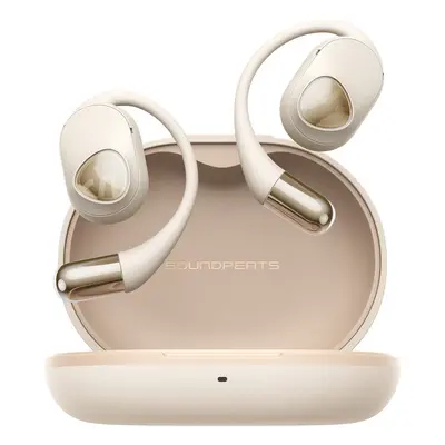 (Beige) SoundPEATS GoFree2 Open-Ear Headphones with Stable Comfort & Hi-Res Sound