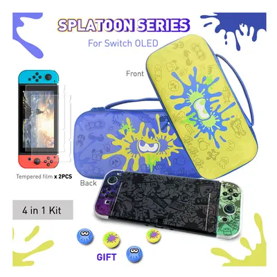 (C(SWITCH OLED)) Splatoon style Storage Bag for Nintendo Switch OLED Protective Shell Cover Carr