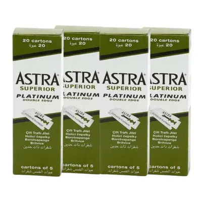 100 Astra Superior Safety Razor Blades PACK OF (4) (NEXT DAY DELIVERY)