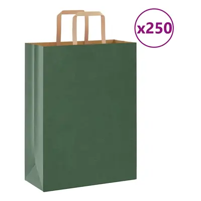 (green, x x cm/ pcs) vidaXL Paper Bags pcs with Handles Blue 32x22x28 cm Paper Grocery Bag